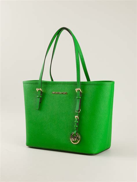 michael kors green totes.